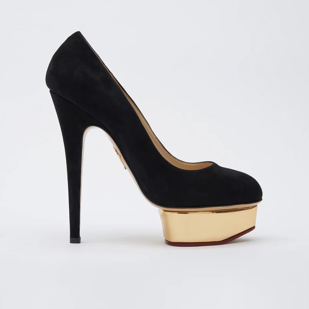 Charlotte Olympia Dolly Heels (Size 35 Black)